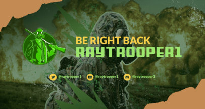 Twitch Banner Maker for a Gaming Channel Featuring a Shooter Graphic