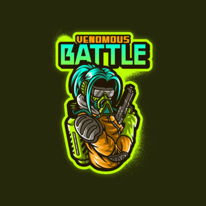 Logo Maker for Gaming Teams Featuring a Shooter with a Chemical Mask