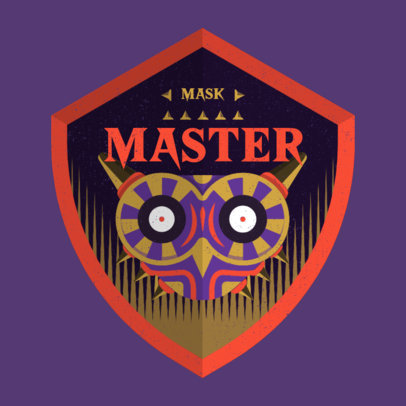 Logo Template for Gamers Featuring an Illustrated Shield