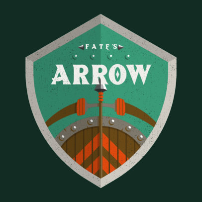 Logo Maker for Gamers with an Illustrated Shield Inspired by Zelda