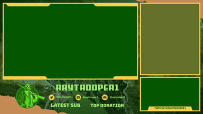 Twitch Overlay Generator for a Gaming Channel with a Shooter Character