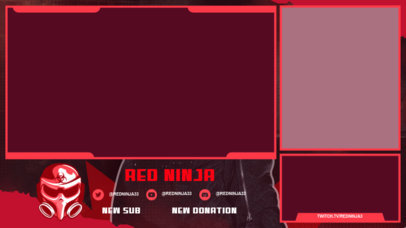 Twitch Overlay Maker Featuring a Warrior Mask Graphic