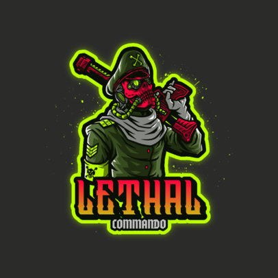 Logo Generator for Gamers Featuring an Undead Toxic Shooter 4197i