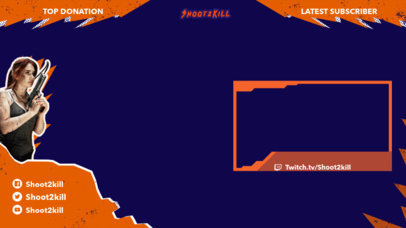Twitch Overlay Creator Featuring a Shooter Character and a Cool Aesthetic