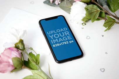 iPhone 11 Mockup Featuring Saint Valentine's Day Decorations 5152-el1
