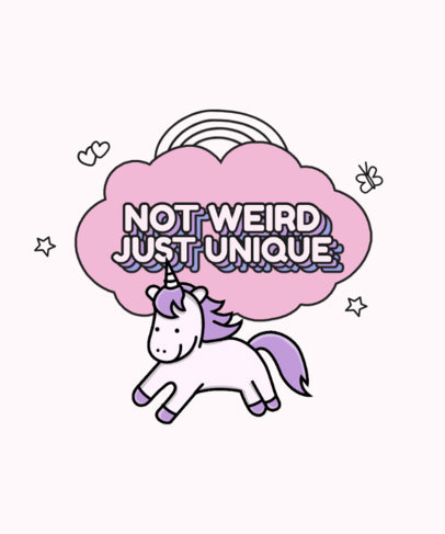 T-Shirt Design Maker Featuring Quotes and Cute Unicorns 3760-el1