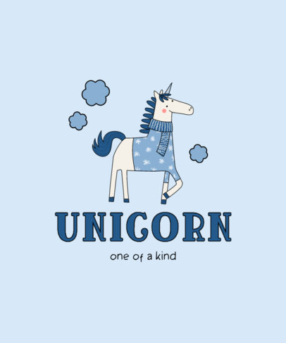 Cute Kids T-Shirt Design Creator for Unicorn Fans 3764b-el1