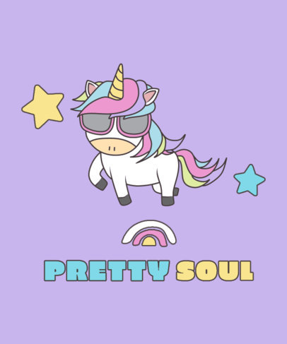 Kids T-Shirt Design Maker with a Cool Rainbow-Colored Unicorn Graphic 3762a-el1