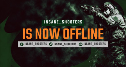 Gaming Twitch Banner Creator Featuring a Shooter Graphic