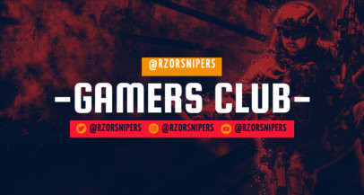 Twitch Banner Generator for a Gaming Channel with a Warrior Graphic