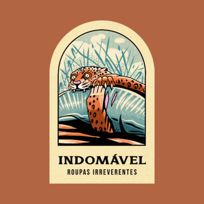 Clothing Brand Logo Maker Featuring Japanese-Styled Tiger Illustrations