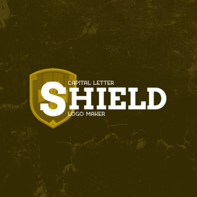 Typography Logo Generator Featuring a Warrior's Shield