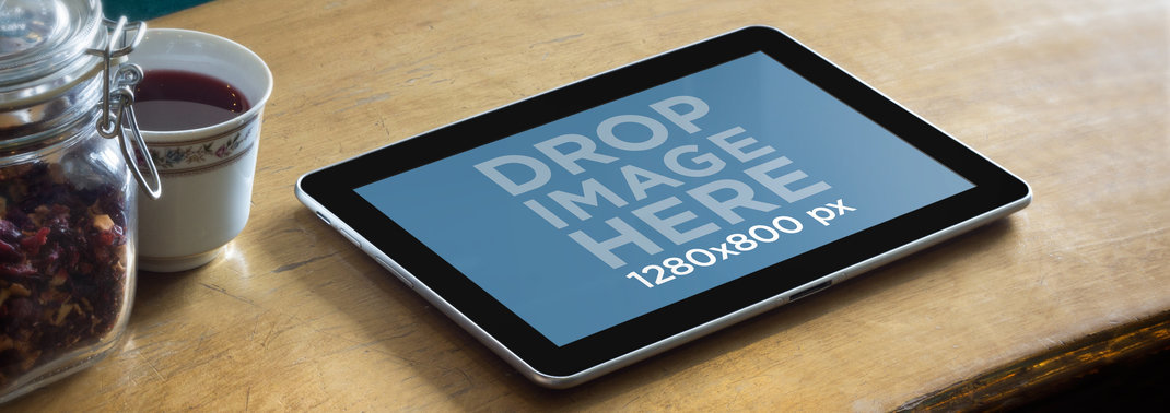 Product Mockup Template, galaxy 4G lte on old fashioned table wide