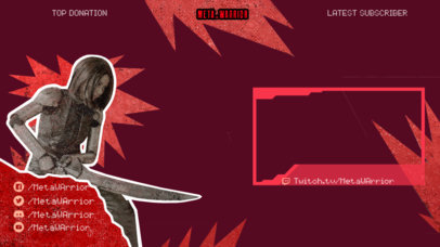Twitch Overlay Design Maker for Gaming Streamers with a Shooters Theme