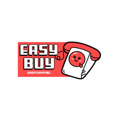 Dropshipping Logo Maker for Technology Stores with a Cute Icon