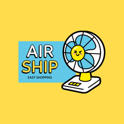 Dropshipping Logo Generator with a Cute Fan Clipart