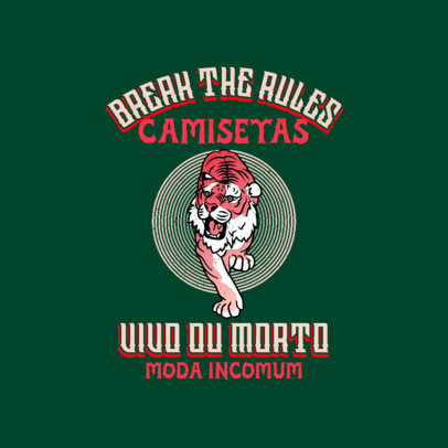 Logo Maker for Streetwear Brands with a Tiger Illustration