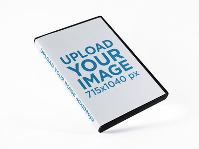 DVD Box Mockup Lying on a Solid Color Surface a15206