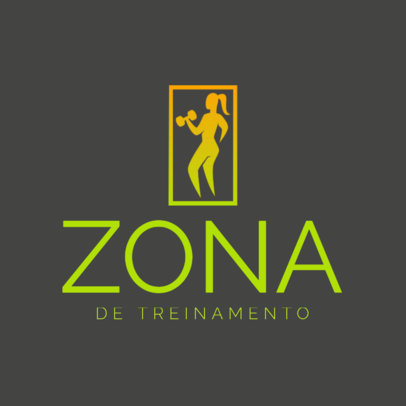 Fitness Club Logo Maker Featuring a Training Woman Graphic