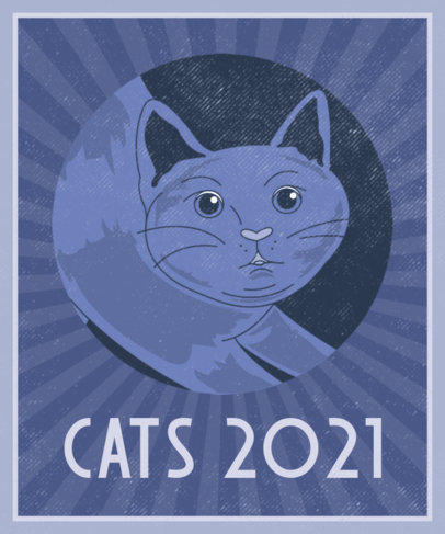 Pets T-Shirt Design Template with a Style of Political Propaganda 3554j