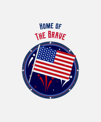 Patriotic T-Shirt Design Maker Featuring the US Flag and a Quote