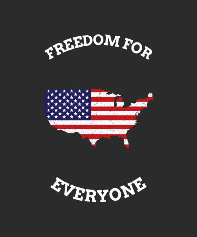 T-Shirt Design Template Featuring an Icon of the United States and an Inspiring Quote 42i