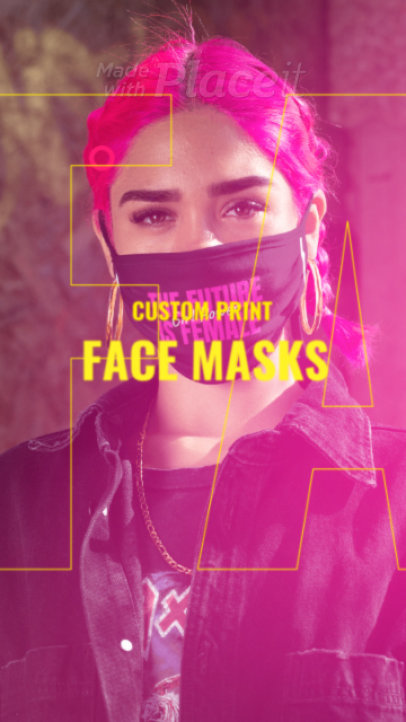 Instagram Story Video Generator for a Custom Face Masks Ad