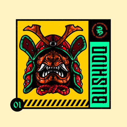 Gaming Logo Template Featuring Detailed Illustrations