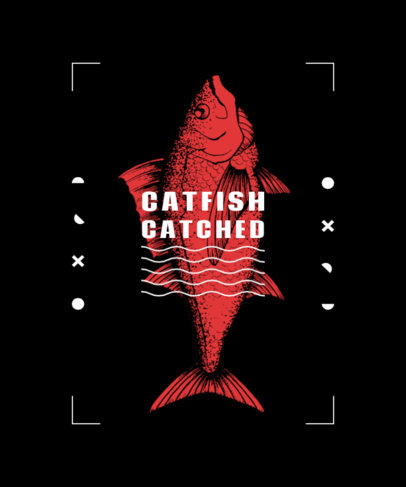 T-Shirt Design Maker Featuring a Fish Illustration 