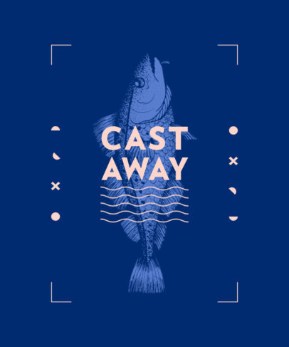 Hobbies T-Shirt Design Maker Featuring a Fish Clipart 