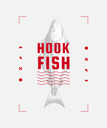 Fishing-Themed T-Shirt Design Template Featuring Modern Fonts 