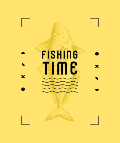 T-Shirt Design Generator for Fishing Enthusiasts Featuring a Minimal Style 