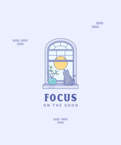 Illustrated T-Shirt Design Creator Featuring a Minimalist Window