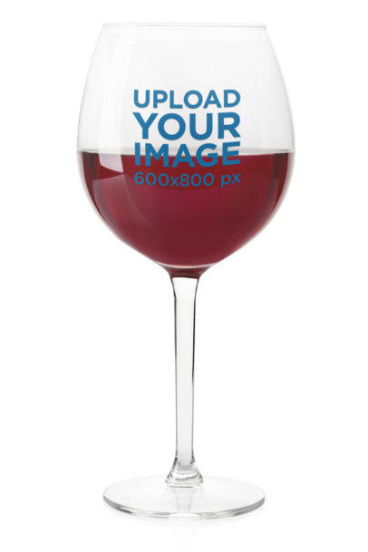 Minimalist Mockup of a Half-Served Wine Glass Against a Solid Surface m3611-r-el2