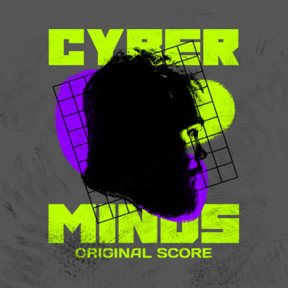 Electronica Album Cover Maker for Musicians and Artists Featuring a Retro Style 4237c