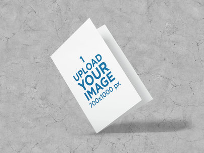 Mockup of a Bifold Greeting Card Featuring a Customizable Background