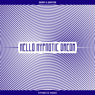 Abstract Album Cover Design Creator for a Hypnotic Music Collection 3579i