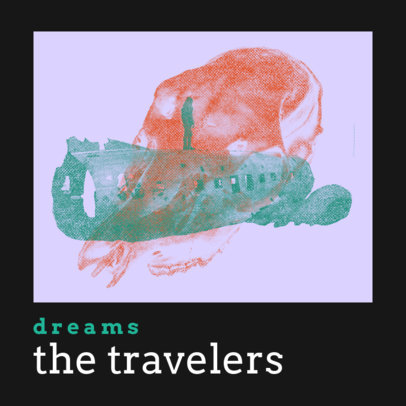 Punk Album Cover Maker with a Minimalist RISO-Inspired Graphic 3570f