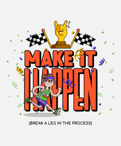 Cartoonish T-Shirt Design Creator with a Powerful Quote