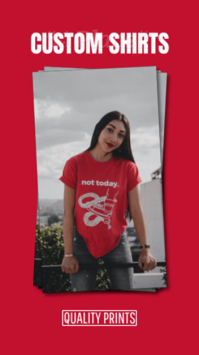 Instagram Story Video Creator to Promote a Custom T-Shirt Business