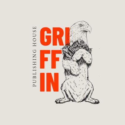 Illustrated Logo Maker for a Book Company with a Vintage Style