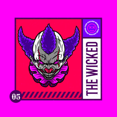 Logo Generator with an Illustration of a Creepy Clown 