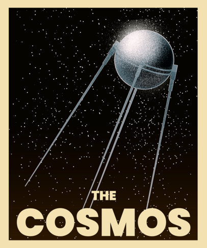 Retro T-Shirt Design Maker Featuring Space Graphics
