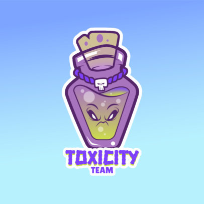 Cartoonish Logo Template Featuring a Poison Bottle Clipart 4228g