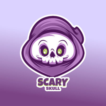 Gaming Logo Maker Featuring a Cute Reaper Cartoon 
