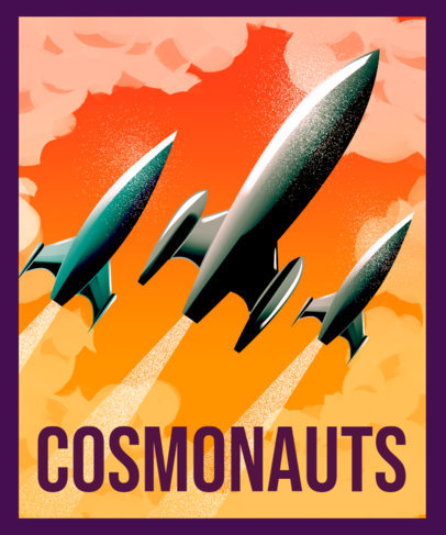 T-Shirt Design Generator with Futuristic Spaceship Graphics