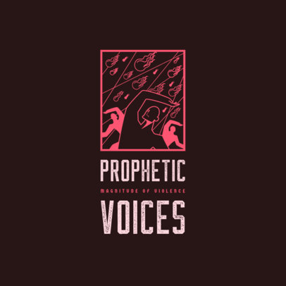 Illustrated Logo Template With an Art Deco Style