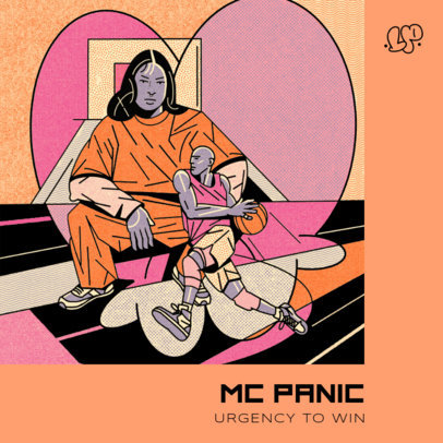 Hip-Hop Album Cover Generator with a Basketball Player Graphic 4226b