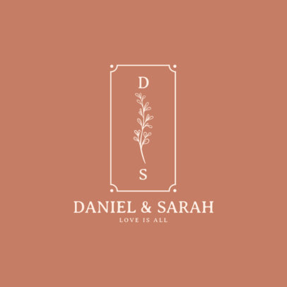 Wedding Logo Generator Featuring a Classy Frame
