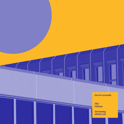 Album Cover Maker for Instrumental Rock Bands Featuring a Brutalist Building